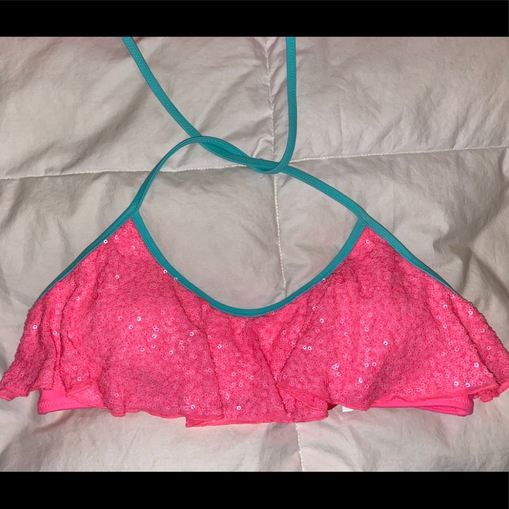 VS Pink/Blue Sequence Bikini Top